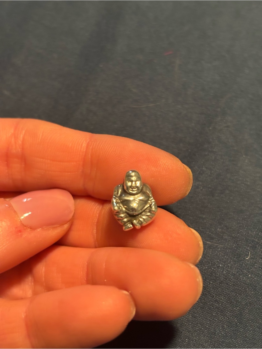 Pandora Silver Laughing Buddha Charm - Metallic Silver Accent